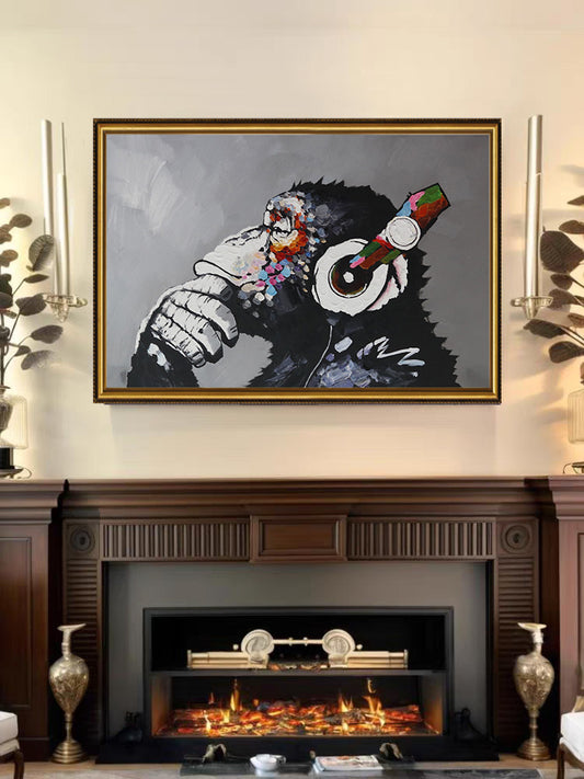 Combination of animals and modern art